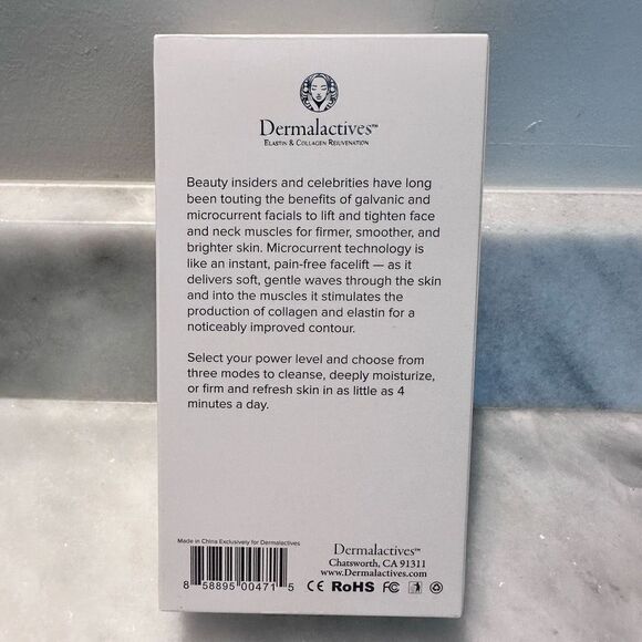 NWT Dermalactives Microcurrent Facial Toning Massager Device White - Picture 2 of 3